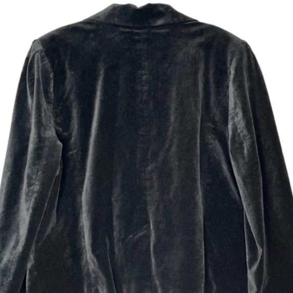 Modcloth Cheers to the New Year Double Breasted Velvet Blazer - Black - 1X - Picture 7 of 9